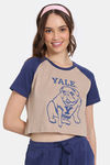 Rosaline Yale University Easy Movement Contour Top - Light Taupe — thumbnail 1